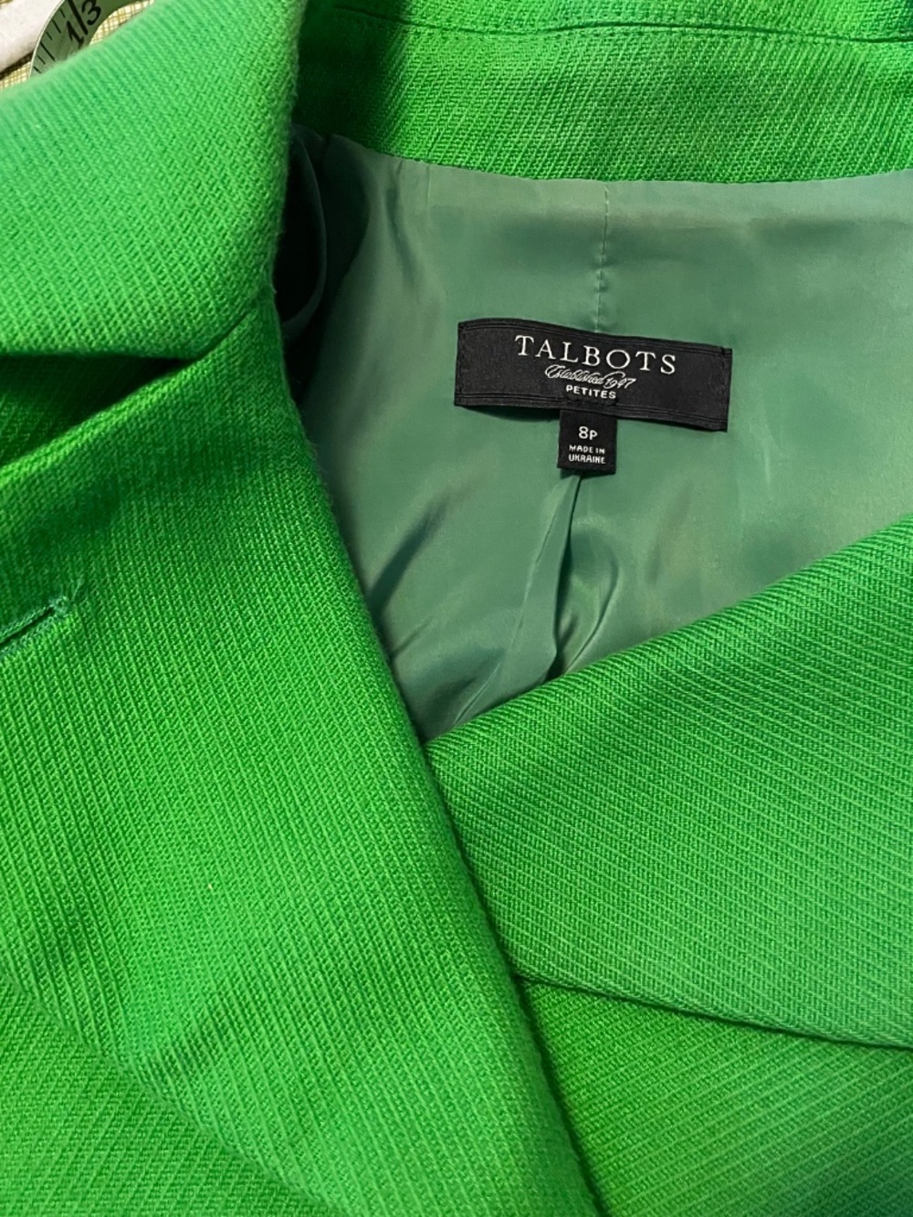 Talbots Green Peacoat Blazer - 8P - Picture 7 of 8